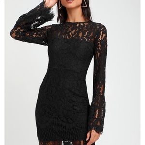 Lulus Cocktail Black Midi Dress